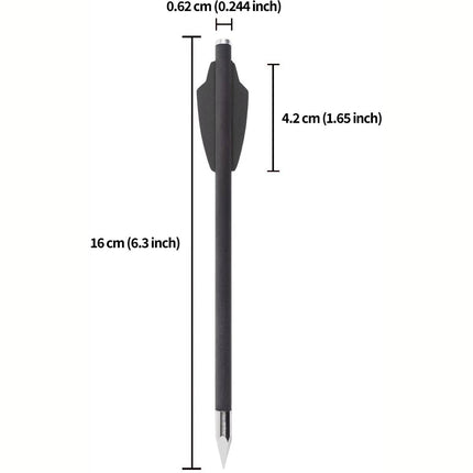 VLAD/Cobra Bolzen - 6.5" - Carbon - Bodkin - 12 Stück