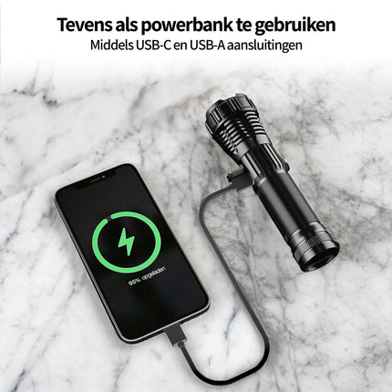 LASER Taschenlampe LEP20 - 1.100 Lumen - Wiederaufladbar - Wasserdicht