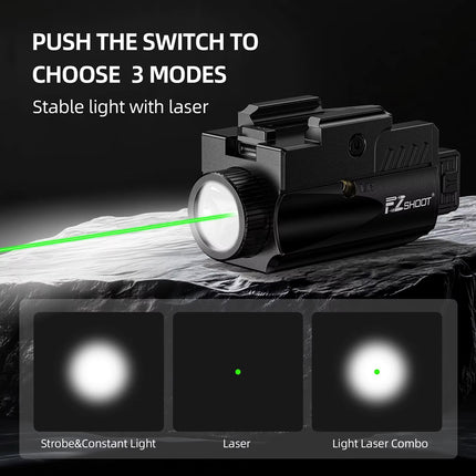 Lamp - Laser Green - Rechargeable - Left-Right Control - Picatinny