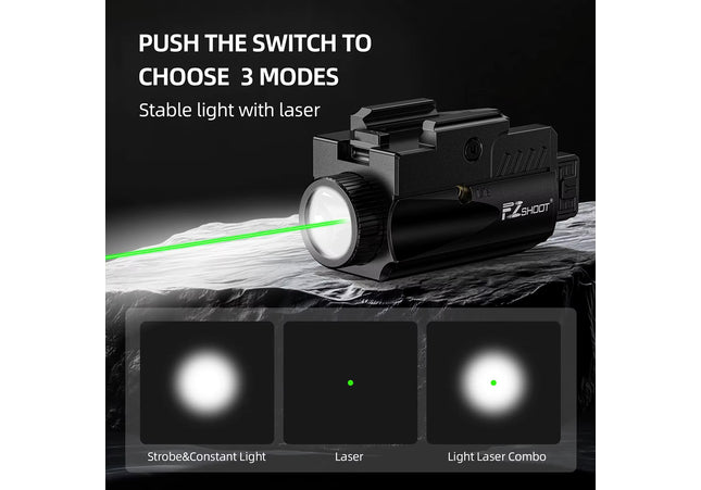 Lamp - Laser Groen - Oplaadbaar - Bediening Links-Rechts - Picatinny