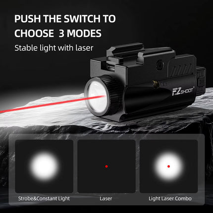 Light - Red Laser - Rechargeable - Left-Right Control - Picatinny