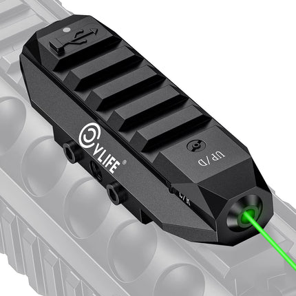 Laser - Grün - Wiederaufladbar - Robustes Aluminiumgehäuse - Picatinny