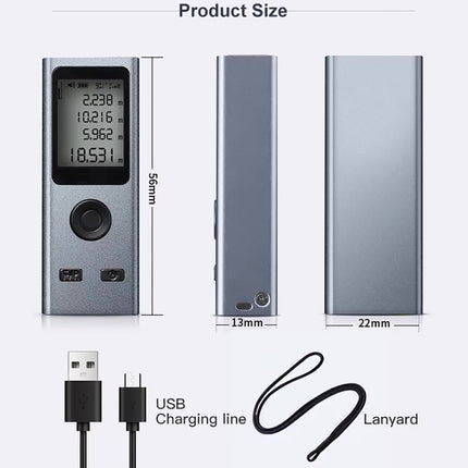 Laser Range Finder - Laser-Entfernungsmesser - LRF - 30 Meter - USB wiederaufladbar