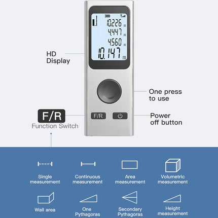 Laser Range Finder - Laser-Entfernungsmesser - LRF - 30 Meter - USB wiederaufladbar