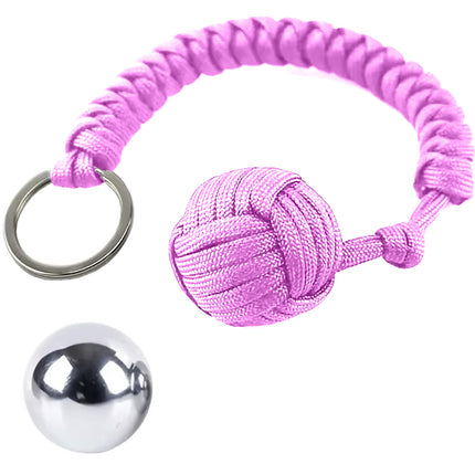 Monkey Ball Schlüsselanhänger - 24 cm - Stahlkugel - Rosa