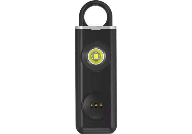 Personal Alarm - Panic Alarm - Keychain - 130 Decibels - USB Rechargeable - Black