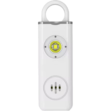 Personenalarm - Panikalarm - Schlüsselanhänger - 130 Dezibel - USB Wiederaufladbar - Weiß