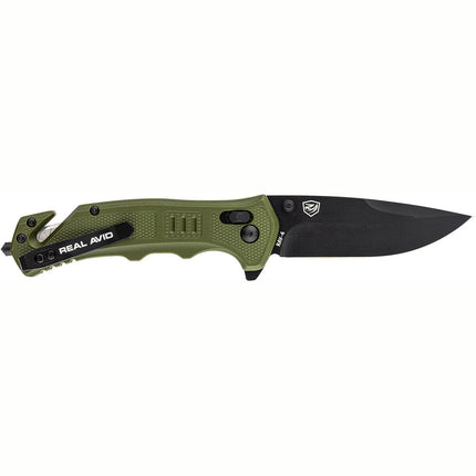 Real Avid RAV-4 Pocket Knife - Glass Breaker - Emergency Hammer - Seatbelt Cutter