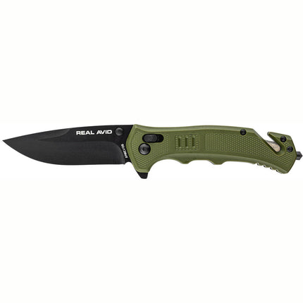 Real Avid RAV-4 Pocket Knife - Glass Breaker - Emergency Hammer - Seatbelt Cutter