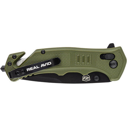 Real Avid RAV-4 Pocket Knife - Glass Breaker - Emergency Hammer - Seatbelt Cutter