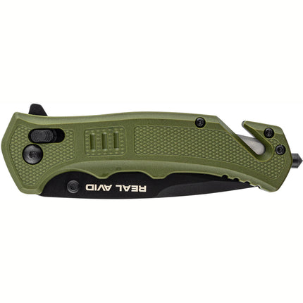 Real Avid RAV-4 Pocket Knife - Glass Breaker - Emergency Hammer - Seatbelt Cutter