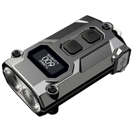 Nitecore TINI2 Schlüsselbundleuchte - Wiederaufladbar - Display - 600 Lumen - Silber