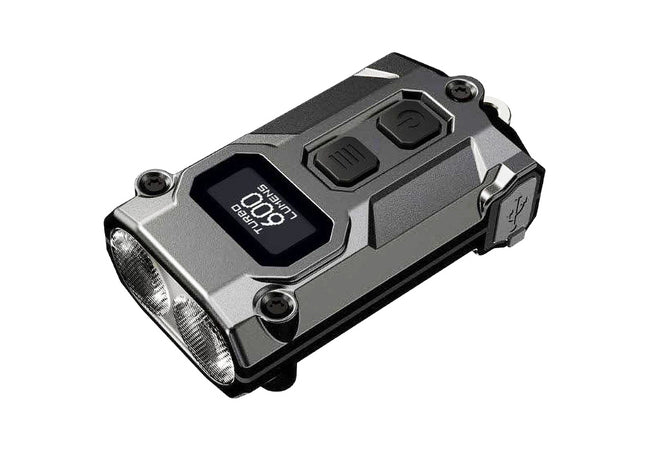 Nitecore TINI2 Keychain Light - Rechargeable - Display - 600 Lumens - Silver