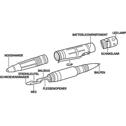 Tactical Pen - 7-in-1 - Kubotan
