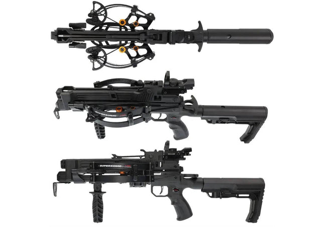 X-BOW FMA Supersonic REV XL Tactical Crossbow - With L-Stock - 120 lbs - 6-Shot Magazine